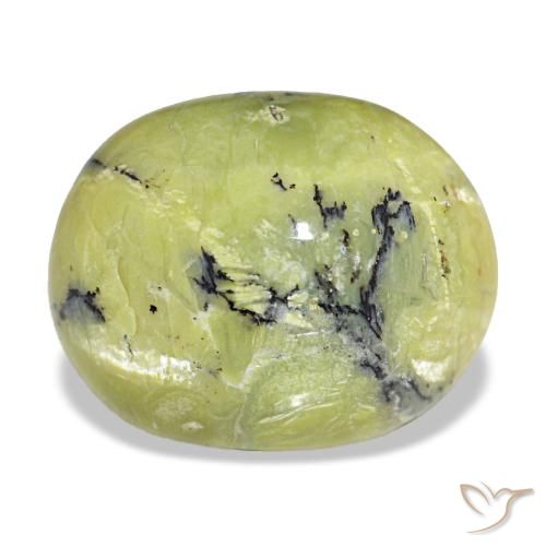 8.96 ct Green Opal Gemstone, Opal Gem in Oval Cabochon Shape for Sale.