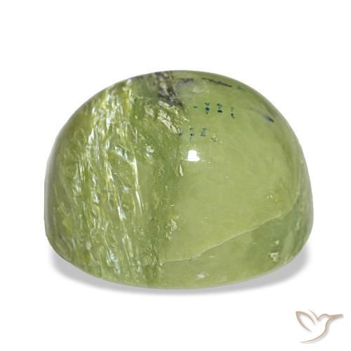 Opal Gemstone in 12.6 x 11.2 mm Size for Sale, Opal Stone in Yellowish Green Color