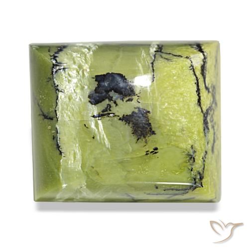21.06 ct Green Opal Gemstone, Opal Gem in Baguette Cabochon Shape for Sale.