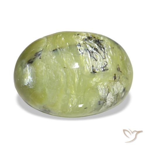 6.67 ct Green Opal Gemstone, Opal Gem in Oval Cabochon Shape for Sale.