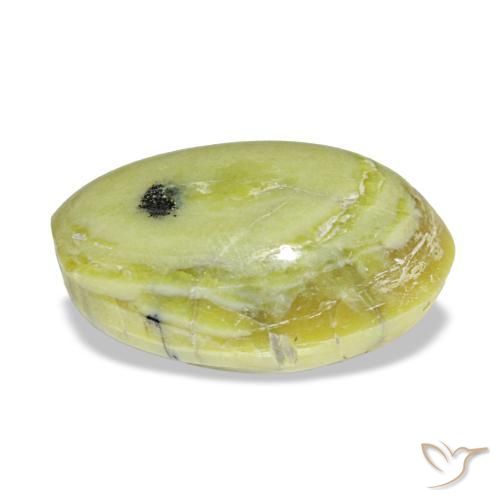 Opal Gemstone in 12.1 x 8.6 mm Size for Sale, Opal Stone in Warm Green Color