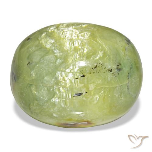 21.69 ct Green Opal Gemstone, Opal Gem in Oval Cabochon Shape for Sale.