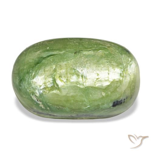 11.06 ct Green Opal Gemstone, Opal Gem in Oval Cabochon Shape for Sale.