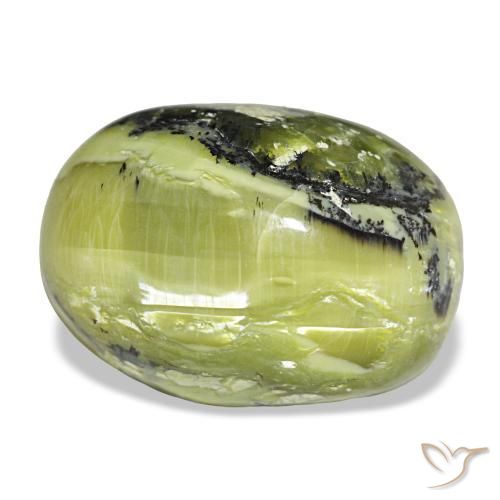 17.06 ct Green Opal Stone, Natural Opal in Oval Cabochon Shape for Sale