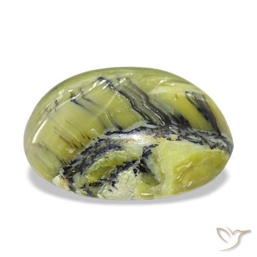 Opal Gemstone in 14.8 x 12.1 mm Size for Sale, Opal Stone in Warm Green Color