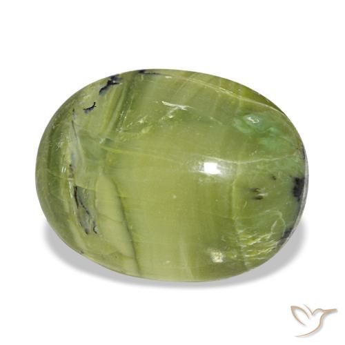 7.07 ct Green Opal Stone, Natural Opal in Oval Cabochon Shape for Sale