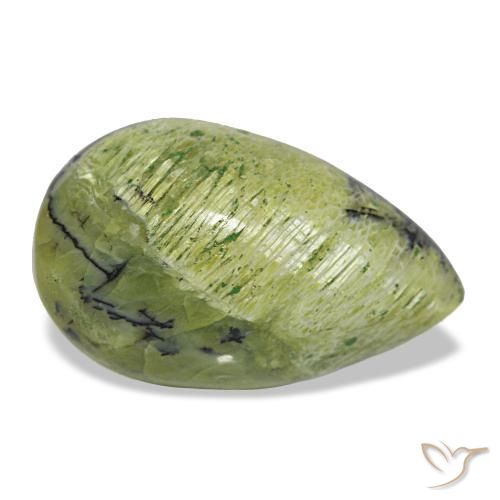 6.21 ct Green Opal Stone, Natural Opal in Pear Cabochon Shape for Sale