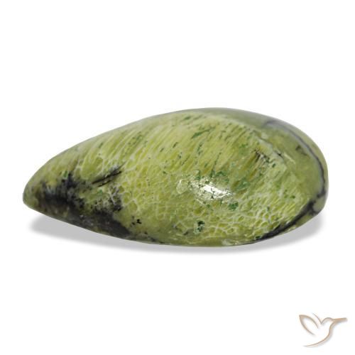 Opal Gemstone in 19.3 x 11.8 mm Size for Sale, Opal Stone in Medium Green Color