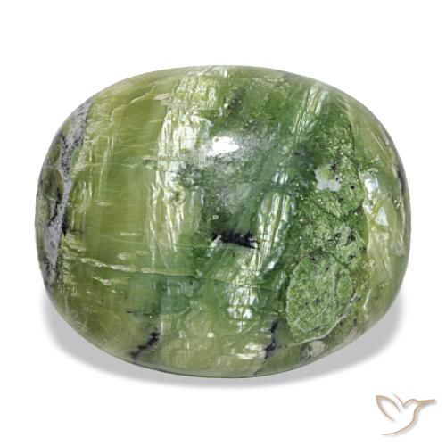 27.02 ct Green Opal Gemstone, Opal Gem in Cushion Cabochon Shape for Sale.