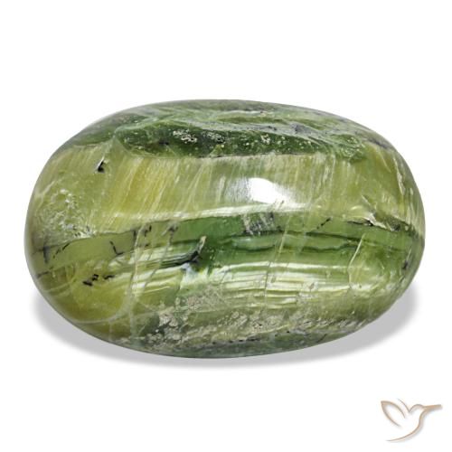 22.11 ct Green Opal Gemstone, Opal Gem in Oval Cabochon Shape for Sale.