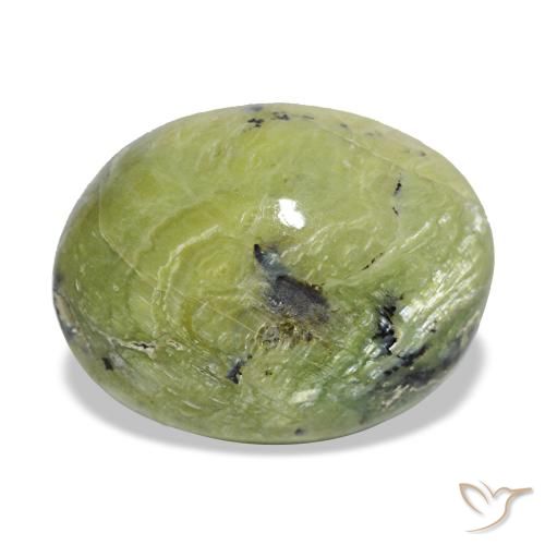 7.25 ct Green Opal Gemstone, Opal Gem in Oval Cabochon Shape for Sale.