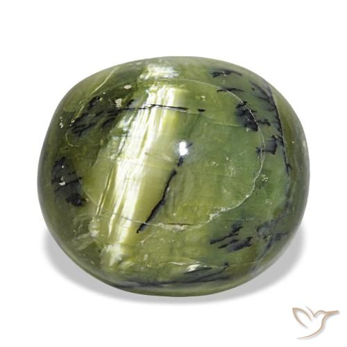 9.32 ct Green Opal Gemstone, Opal Gem in Oval Cabochon Shape for Sale.