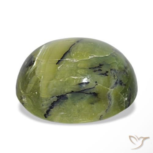 Opal Gemstone in 15.2 x 13.4 mm Size for Sale, Opal Stone in Warm Green Color