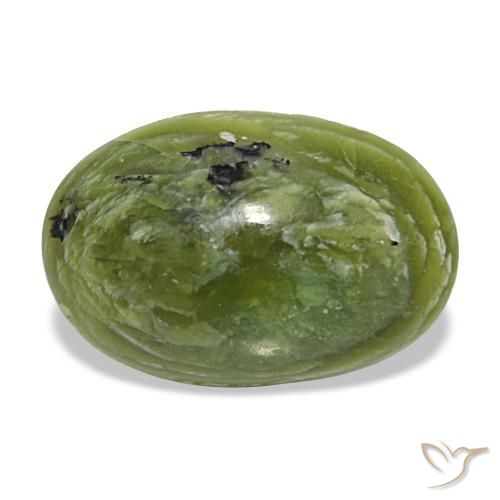8.71 ct Green Opal Gemstone, Opal Gem in Oval Cabochon Shape for Sale.