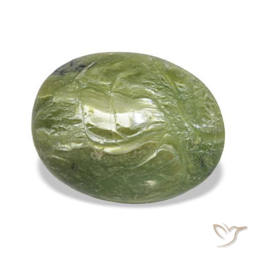 1.90 ct Green Opal Stone, Natural Opal in Oval Cabochon Shape for Sale