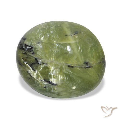 2.59 ct Green Opal Stone, Natural Opal in Oval Cabochon Shape for Sale