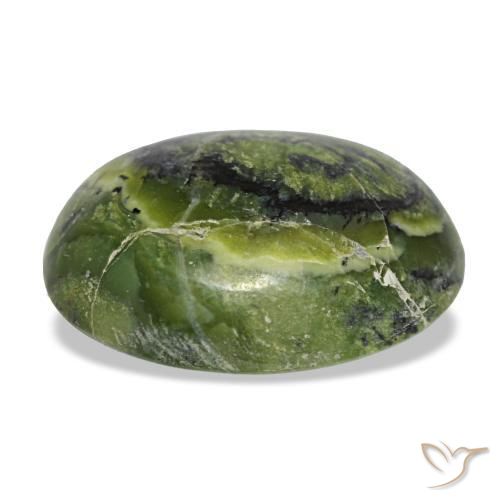 Opal Gemstone in 17.3 x 13.8 mm Size for Sale, Opal Stone in Dark Green Color