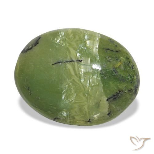 4.21 ct Green Opal Stone, Natural Opal in Oval Cabochon Shape for Sale