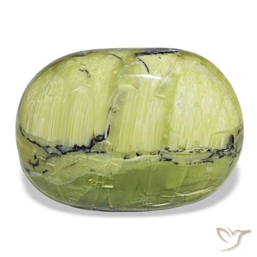 30.92 ct Green Opal Gemstone, Opal Gem in Cushion Cabochon Shape for Sale.