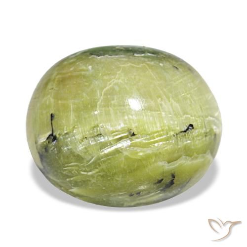 5.43 ct Green Opal Gemstone, Opal Gem in Oval Cabochon Shape for Sale.