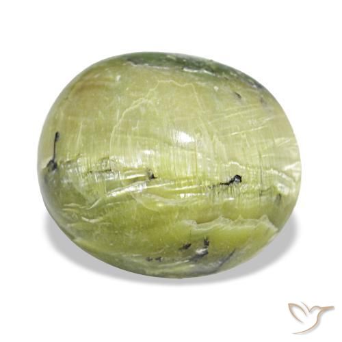 5.43 ct Green Opal Stone, Natural Opal in Oval Cabochon Shape for Sale