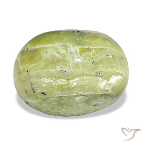 11.22 ct Green Opal Gemstone, Opal Gem in Oval Cabochon Shape for Sale.
