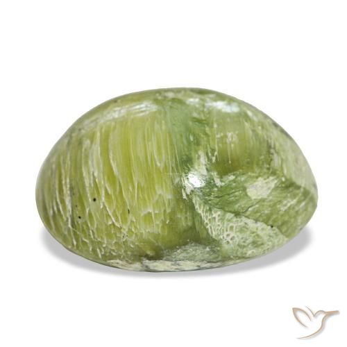 Opal Gemstone in 14.6 x 12.2 mm Size for Sale, Opal Stone in Yellowish Green Color