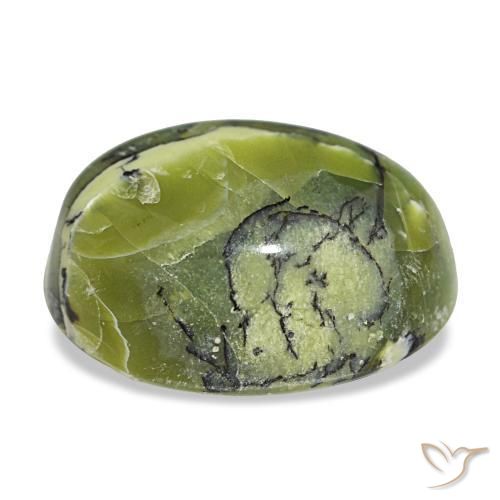 Opal Gemstone in 15.2 x 12.3 mm Size for Sale, Opal Stone in Yellowish Green Color