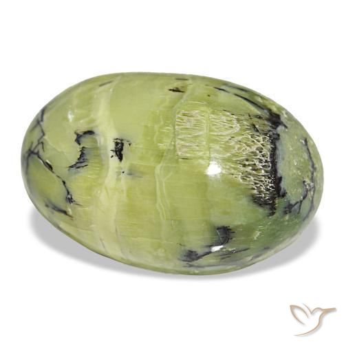 14.50 ct Green Opal Stone, Natural Opal in Oval Cabochon Shape for Sale