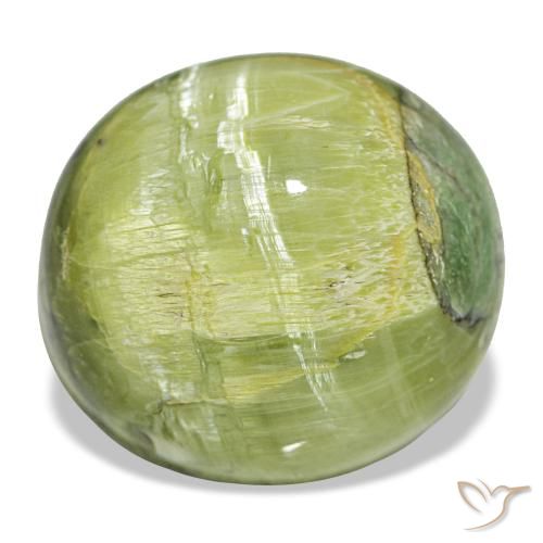 17.84 ct Green Opal Gemstone, Opal Gem in Oval Cabochon Shape for Sale.