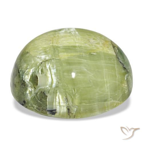 Opal Gemstone in 18.3 x 16.8 mm Size for Sale, Opal Stone in Yellowish Green Color