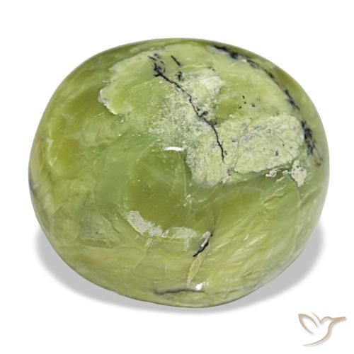 18.56 ct Green Opal Gemstone, Opal Gem in Oval Cabochon Shape for Sale.