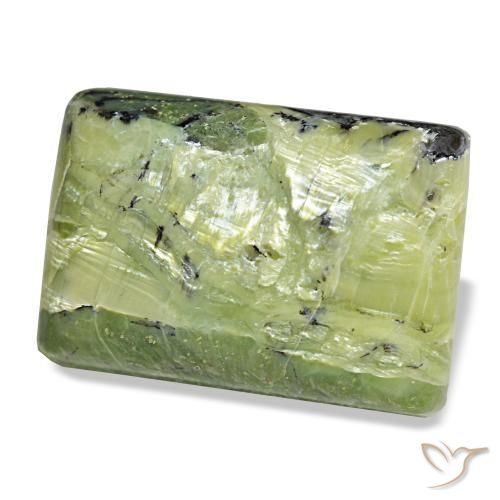31.09 ct Green Opal Stone, Natural Opal in Baguette Cabochon Shape for Sale