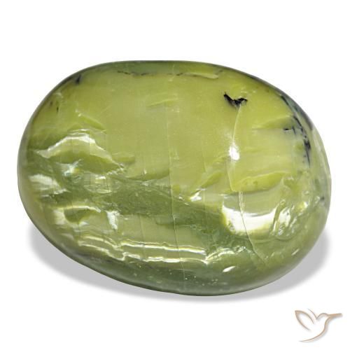38.44 ct Green Opal Stone, Natural Opal in Oval Cabochon Shape for Sale