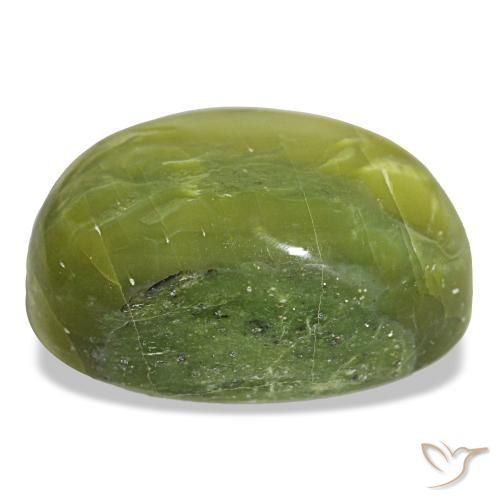 Opal Gemstone in 25 x 18.3 mm Size for Sale, Opal Stone in Warm Green Color