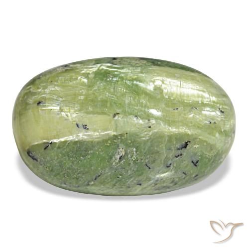 17.52 ct Green Opal Gemstone, Opal Gem in Oval Cabochon Shape for Sale.
