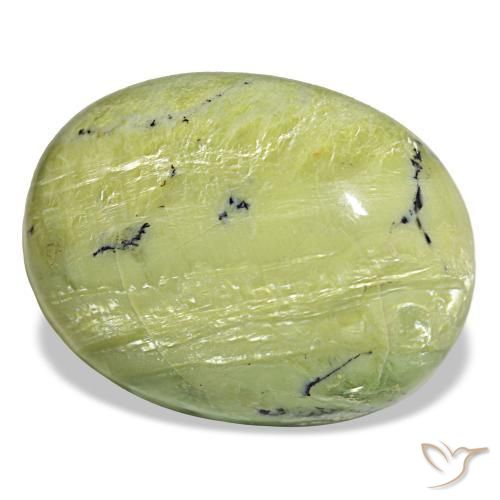 36.45 ct Green Opal Stone, Natural Opal in Oval Cabochon Shape for Sale