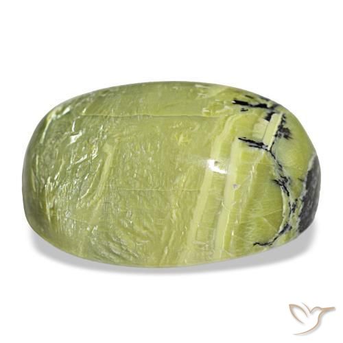 Opal Gemstone in 23.3 x 18 mm Size for Sale, Opal Stone in Yellowish Green Color