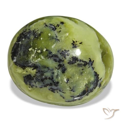 34.72 ct Green Opal Stone, Natural Opal in Oval Cabochon Shape for Sale