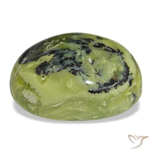 Opal Gemstone in 24 x 20 mm Size for Sale, Opal Stone in Earth Green Color
