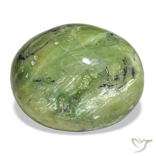 27.05 ct Green Opal Gemstone, Opal Gem in Oval Cabochon Shape for Sale.