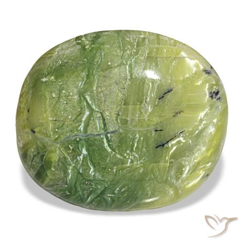 18.12 ct Green Opal Gemstone, Opal Gem in Oval Cabochon Shape for Sale.