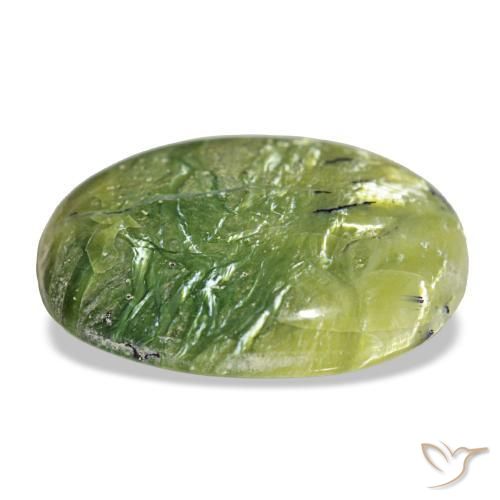 Opal Gemstone in 22.7 x 19.5 mm Size for Sale, Opal Stone in Yellowish Green Color