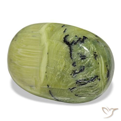 39.60 ct Green Opal Stone, Natural Opal in Oval Cabochon Shape for Sale