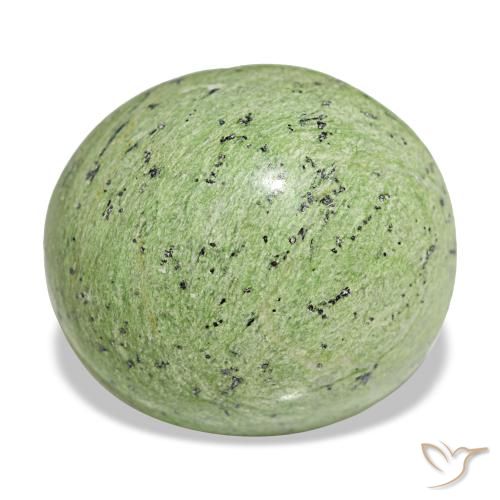 15.15 ct Green Opal Gemstone, Opal Gem in Oval Cabochon Shape for Sale.