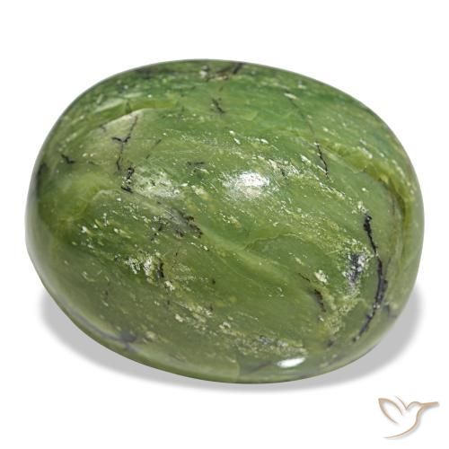 79.00 ct Green Opal Stone, Natural Opal in Oval Cabochon Shape for Sale