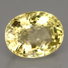 6.60 ct Yellow Orthoclase Gemstone, Orthoclase Gem in Oval Facet Shape for Sale.