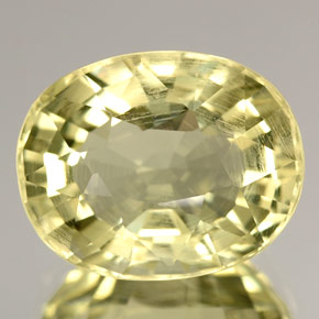 4.56 ct Yellow Orthoclase Gemstone, Orthoclase Gem in Oval Facet Shape for Sale.