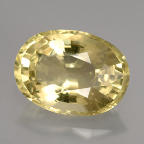 6.04 ct Yellow Orthoclase Stone, Natural Orthoclase in Oval Facet Shape for Sale