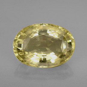 4.42 ct Yellow Orthoclase Gemstone, Orthoclase Gem in Oval Facet Shape for Sale.